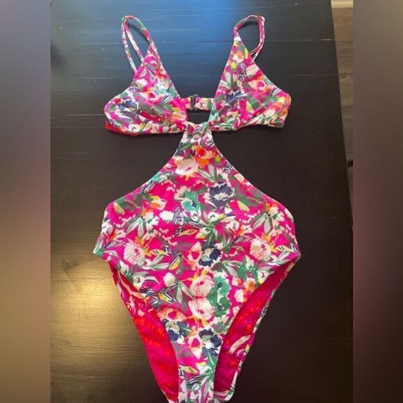 MAAJI NWT MIMI TRIKINI REVERSIBLE ONE PIECE IN ZINNIA SIZE SMALL - Picture 9 of 11